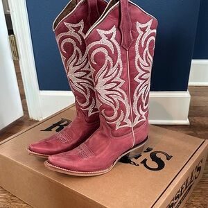 Circle G Pink Western Heeled Cowboy Boots